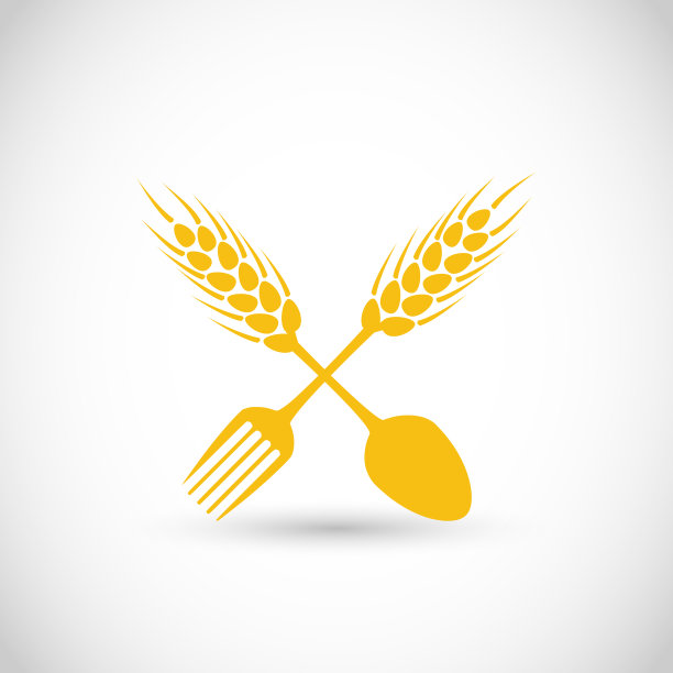 美丽的，创造性的标志小麦食物向量图标图片下载