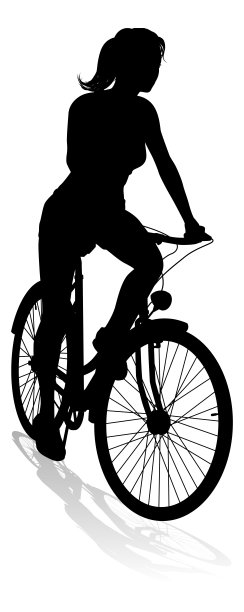 女自行车骑自行车的人骑自行车剪影图片下载