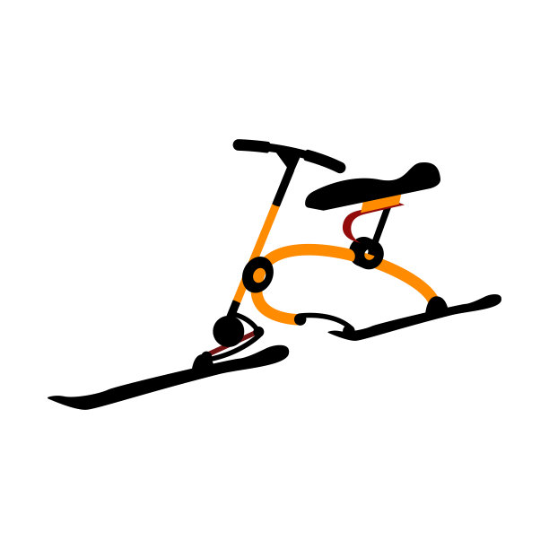 孤立的雪地摩托车形象图片下载