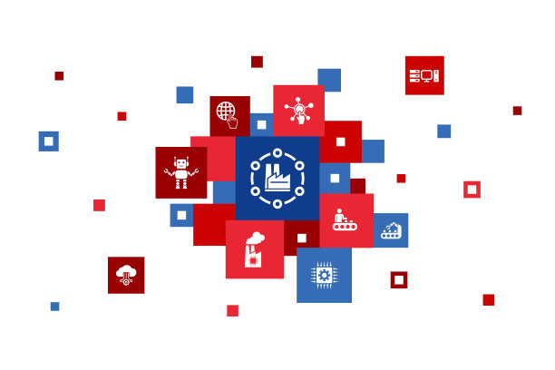 工业4.0信息图10步泡泡设计。互联网，自动化，制造，计算简单图标图片下载