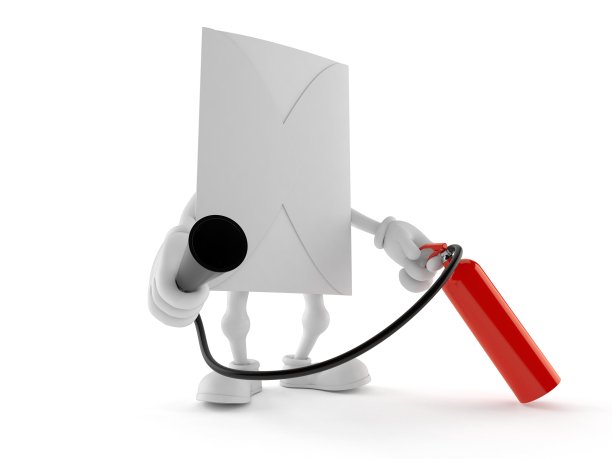 信封字符持有灭火器图片下载