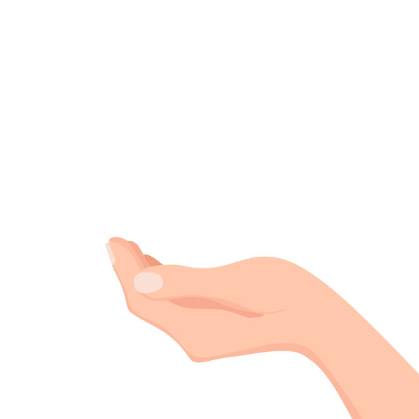 伸出的人的手彩色矢量插图。图片下载