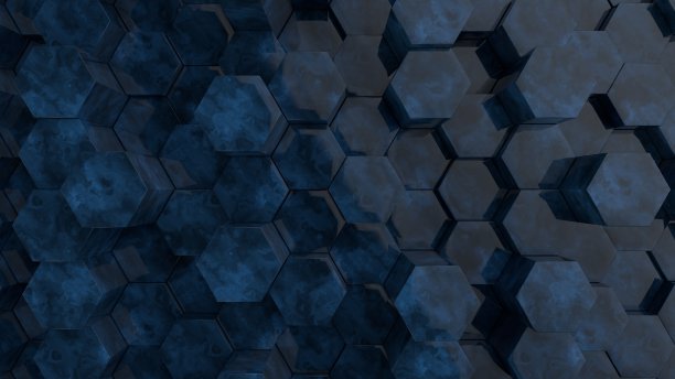 有光泽的海军蓝六角形背景图片下载