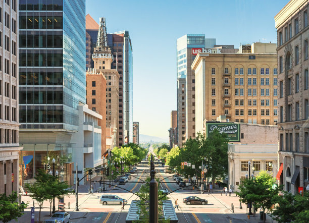 盐湖城市中心素材图片