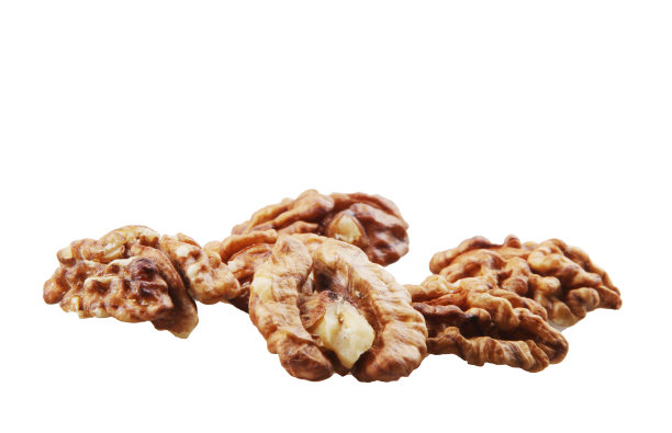 胡桃孤立的白色背景图片下载