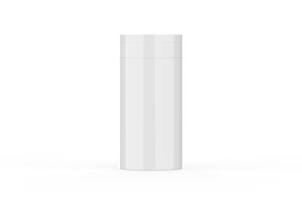 盐和胡椒瓶模拟模板，空白圆瓶宠物塑料瓶，3d插图图片下载