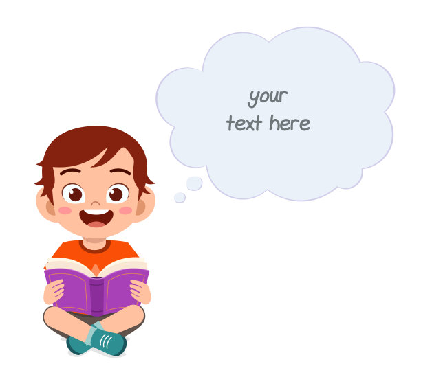 快乐可爱的小男孩读书图片下载