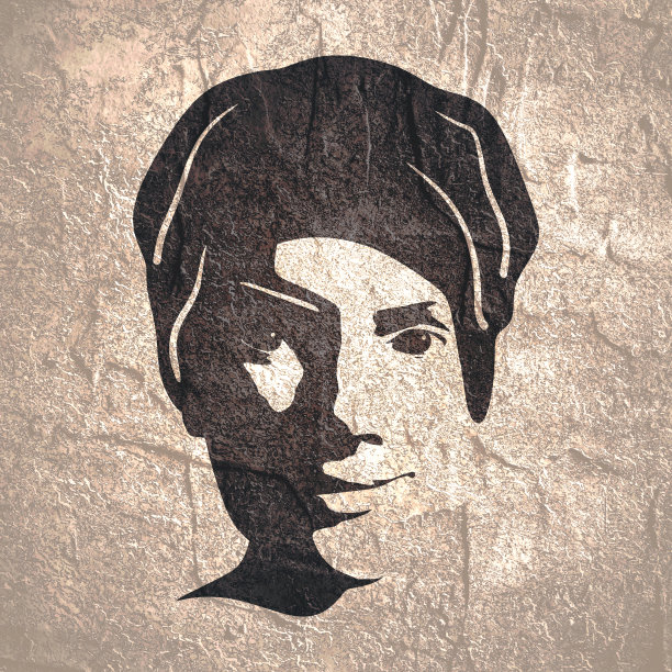 一个女性头部的剪影。图片下载