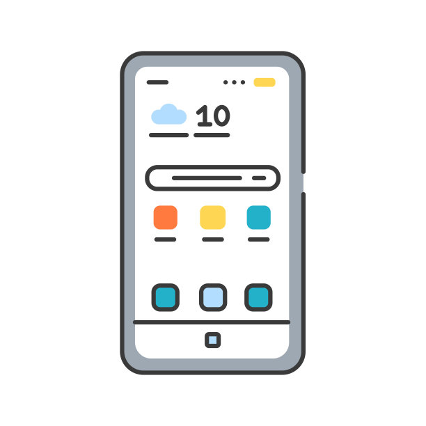 移动设备颜色线图标。小到可以握在手里操作的计算机。象形文字用于网页、手机应用、促销。UI UX GUI设计元素。可编辑的中风。图片下载
