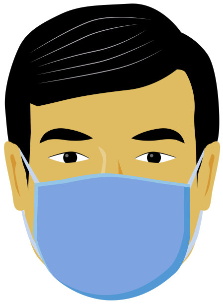 口罩矢量图素材ID：350400582