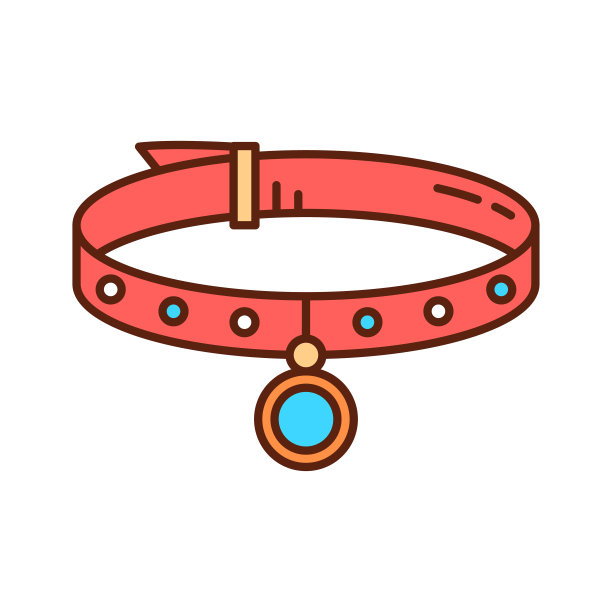 宠物配件彩色线条图标。宠物用品，为他们的安全和幸福。象形文字用于网页、手机应用、促销。UI UX GUI设计元素。可编辑的中风。图片下载