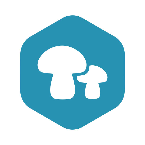 图标蘑菇。采蘑菇，蘑菇生长的地方。蘑菇的生产。矢量插图在简单的平面风格孤立的白色背景设计和网页。图片下载