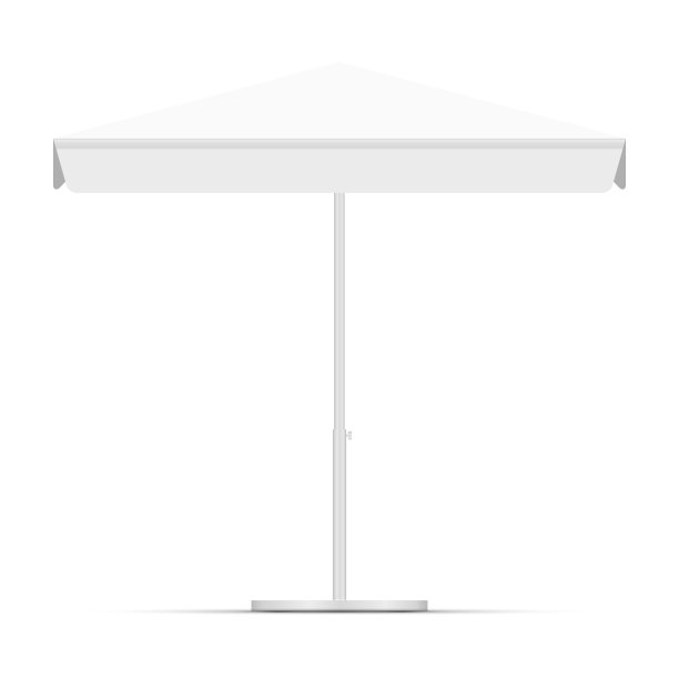 空的白色沙滩伞。空白方形市场帐篷顶棚模拟图片下载