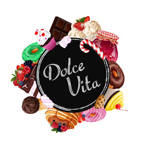 放荡。糖果收藏。矢量插图。图片下载