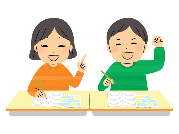 插图一套两名小学生图片下载