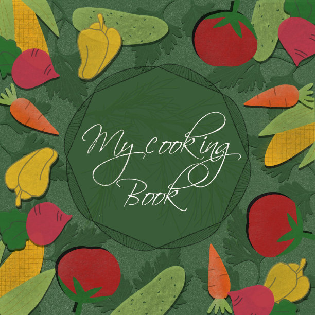 烹饪书封面上的插图图片下载
