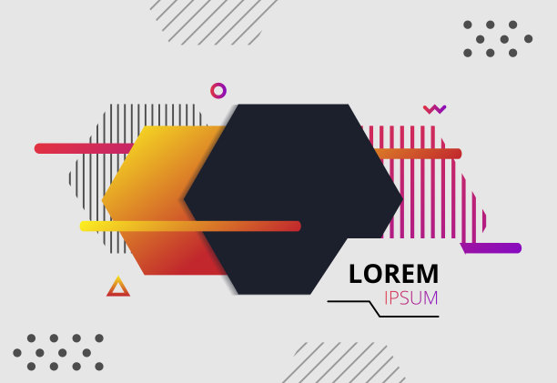 现代风格的抽象，用各种圆形的形状和颜色构成图片下载