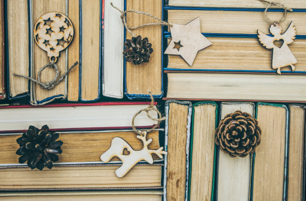 圣诞和新年的复古冬季背景图片下载