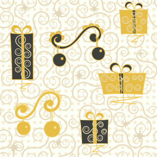 白色圣诞节无缝图片下载