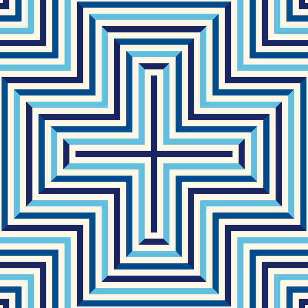 鲜明的民族抽象背景。无缝图案与对称的几何装饰。图片下载