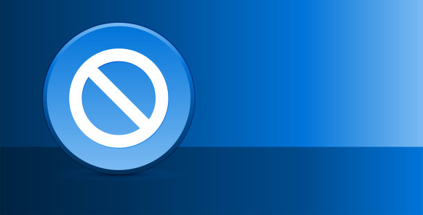 禁止图标玻璃现代蓝色按钮抽象背景图片下载