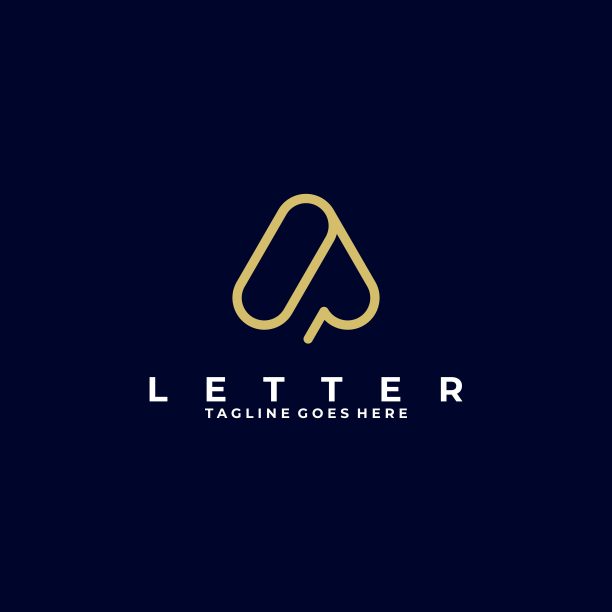 矢量插图抽象字母A线艺术风格。图片下载