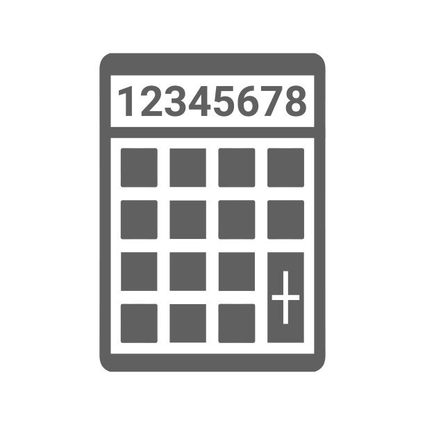 数字计算器矢量图标图片下载