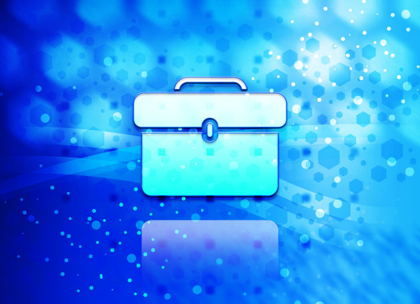 公文包图标抽象浅青蓝六边形图案背景图片下载