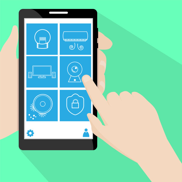 手持和触摸手机的家庭应用程序，以控制室内的空调，娱乐设备，安全图片下载