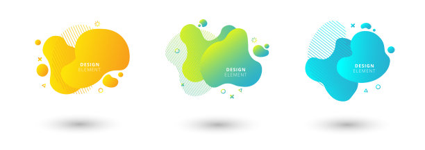 时尚的液体背景与梯度颜色组合图片下载