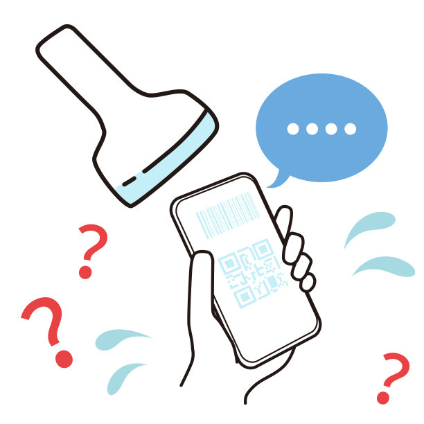 这是一个说明，当你阅读条形码时，你的智能手机是如何陷入困境的。矢量图像。图片下载