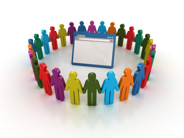 图形团队与互联网浏览器- 3D渲染图片下载