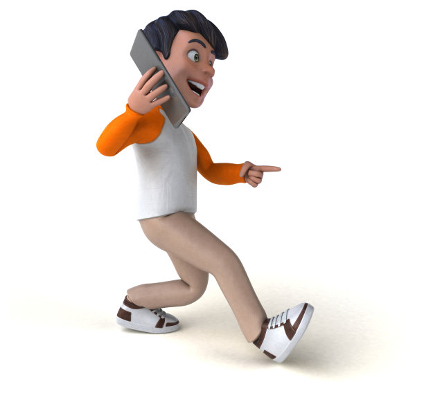 有趣的3D卡通亚洲青少年图片下载