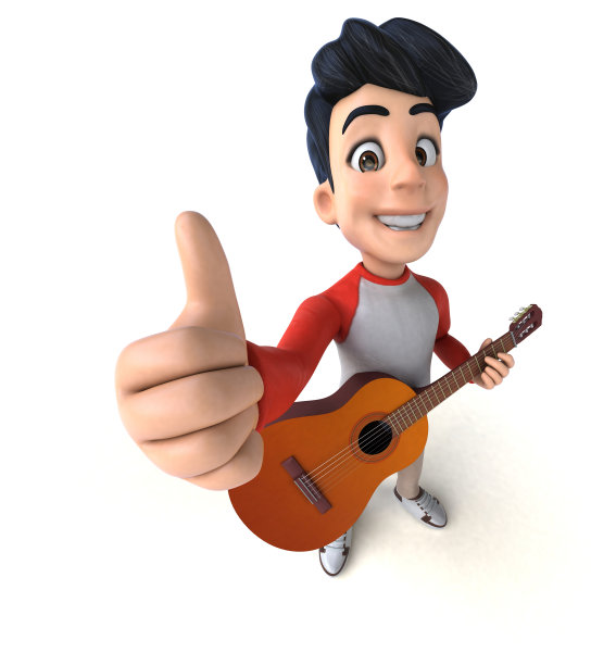 有趣的3D亚洲少年与漫画风格图片下载