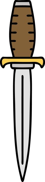 传统的匕首纹身图片下载