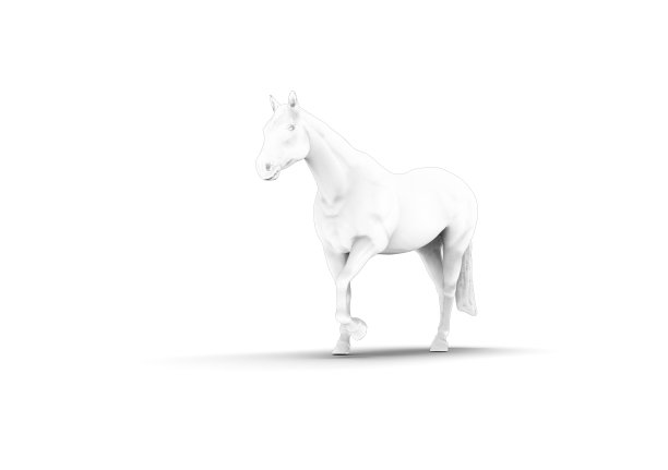 图形动物隔离在白色3D渲染图片下载