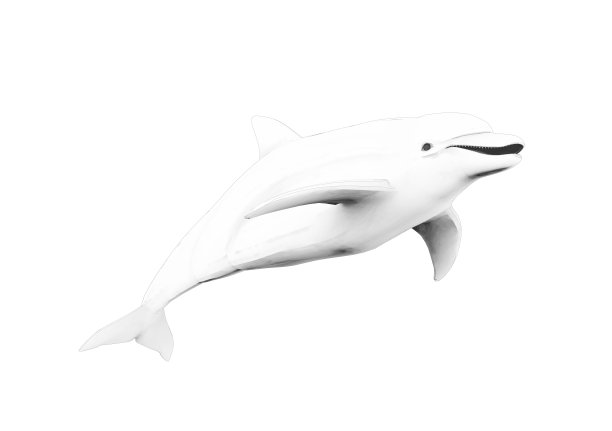 图形动物隔离在白色3D渲染图片下载