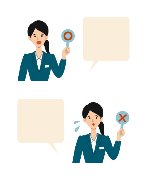 女商人在不同的姿态设置矢量插图图片下载