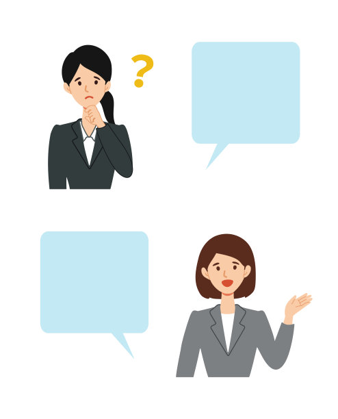 女商人在不同的姿态设置矢量插图图片下载