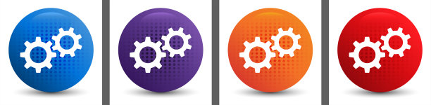 设置过程图标抽象半色调圆形按钮设置图片下载