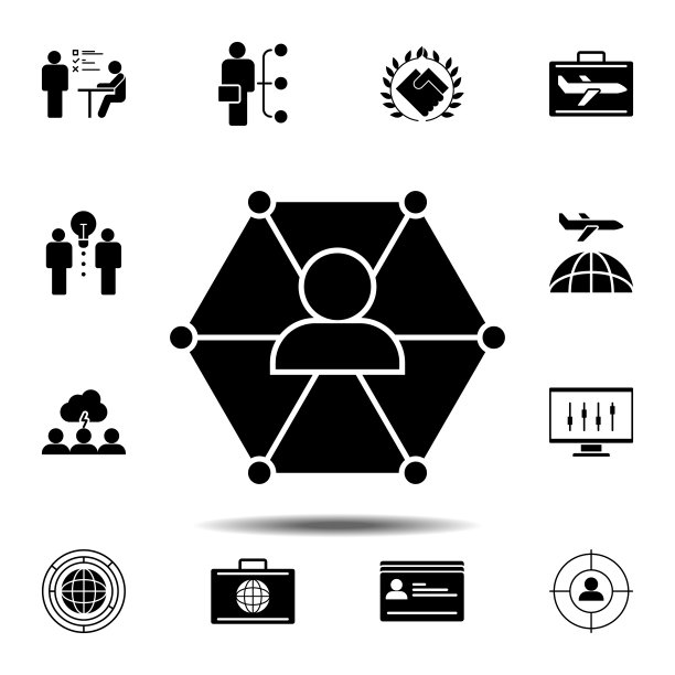 互联网营销图标，用于UI和UX的商业全球图标集矢量元素，网站或移动应用程序图片下载