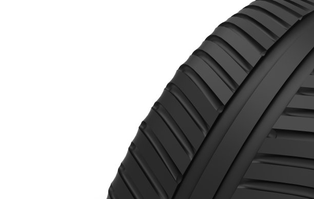 汽车车轮隔离在白色，3D渲染图片下载