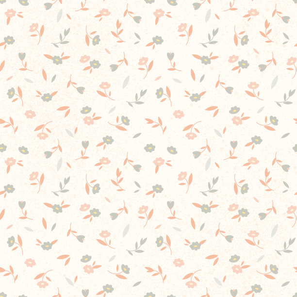 彩色矢量无缝花卉图案在一个平坦的风格图片下载