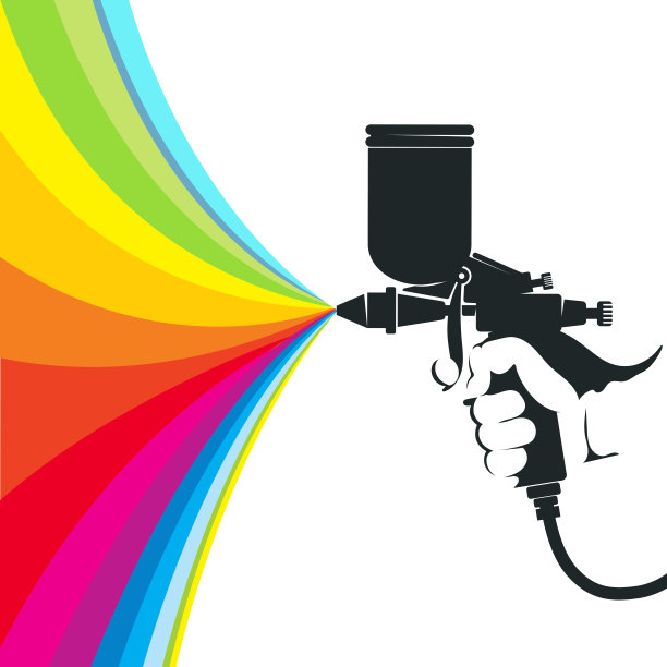 油漆喷枪在手图片下载