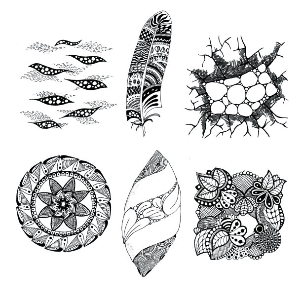 艺术元素图形人物笔画自由形式图片下载