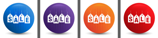 销售标签标签图标抽象半色调圆形按钮设置图片下载