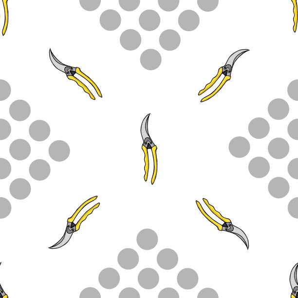 现代风格的创意无缝背景设计与手绘元素。图片下载