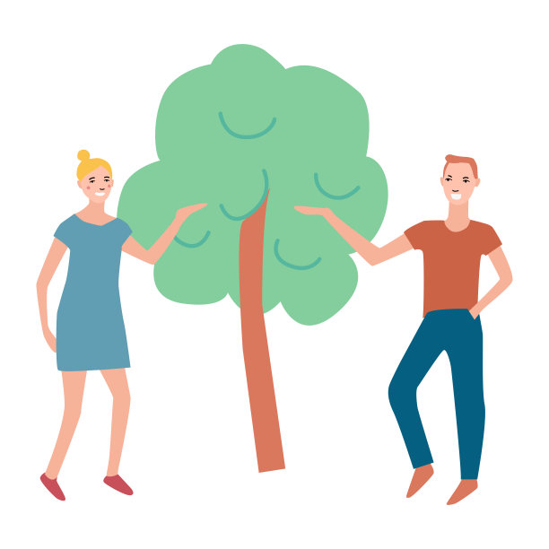 女性和男性卡通人物图片下载