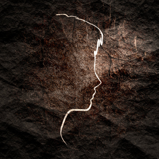 一个女性头部的剪影。素材图片