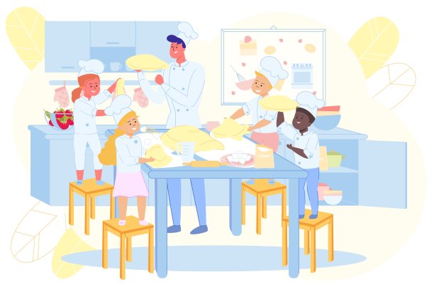 在厨师指导下，孩子们自制披萨。图片下载